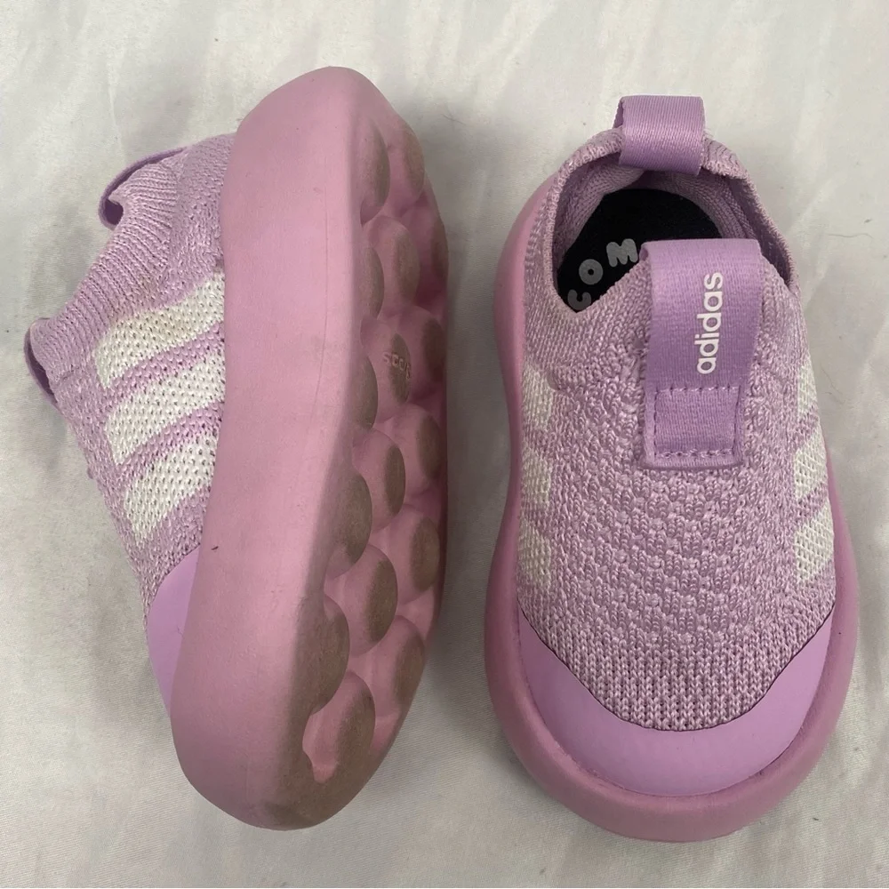 Adidas Baby Girl Kids Pink Slip-On Sneakers Size 5K - Picture 5 of 16